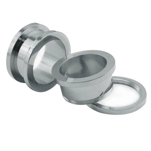 2PC Stainless Steel Ear Tunnels Plugs 3-30mm Body Piercing Jewelry Women
