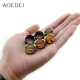 2PC Stainless Steel Ear Tunnels Plugs 3-30mm Body Piercing Jewelry Women