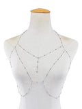 Crystal Rhinestone Mesh Body Bra Sexy Charm Women Body Chain
