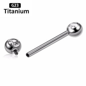 1pc G23 Titanium Thread Tongue Barbell Nipple Piercing