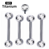 1pc G23 Titanium Thread Tongue Barbell Nipple Piercing