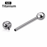 1pc G23 Titanium Thread Tongue Barbell Nipple Piercing