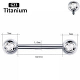 1pc G23 Titanium Thread Tongue Barbell Nipple Piercing