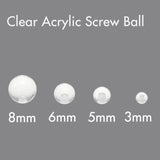 50Pcs Clear Acrylic Ball Piercing Jewelry Replacement Parts