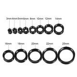 30Pcs Thin Silicone Ear Plugs Double Flared Ear Gauges Expanders Body Jewelry