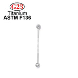 Titanium Industrial Barbell CZ Ear Cartilage Earring