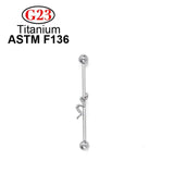 Titanium Industrial Barbell CZ Ear Cartilage Earring
