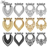 Miqiao Stainless Steel Ear Stretchers Dangle Plugs Tunnel Gauges Earrings