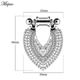 Miqiao Stainless Steel Ear Stretchers Dangle Plugs Tunnel Gauges Earrings