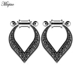 Miqiao Stainless Steel Ear Stretchers Dangle Plugs Tunnel Gauges Earrings