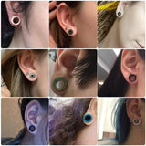 2pcs Steel Screw Flesh Earring Gauges Ear Plugs Tunnel Piercing Tunnels