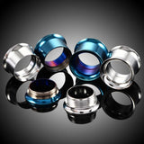 2pcs Steel Screw Flesh Earring Gauges Ear Plugs Tunnel Piercing Tunnels