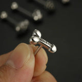 316L Surgical Steel Tongue Stud Spider Skull Body Piercing