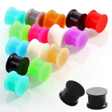 2PCS Silicone Ear Gauge Plug And Tunnel Flesh 3-25mm Ear Stretchers