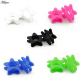 Miqiao 2pcs Silicone Star Ear Tunnel Plugs 4-20mm
