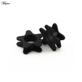 Miqiao 2pcs Silicone Star Ear Tunnel Plugs 4-20mm
