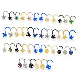 6 PCS Mix Colors Nose Rings Windmill Nose Piercings Body Jewelry