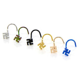 6 PCS Mix Colors Nose Rings Windmill Nose Piercings Body Jewelry