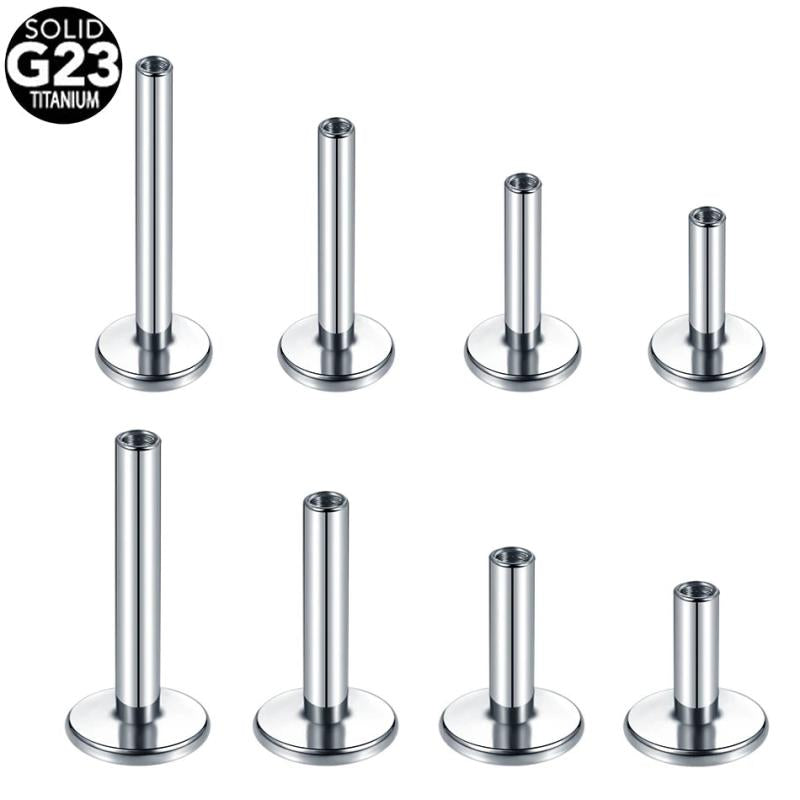 10pcs Titanium Lip Piercing Accessories 14G 16G Bar Body Jewelry