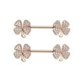 Bird Bee Scissors Leaf Nipple Ring Crystal Nipple Jewelry Piercing 14G