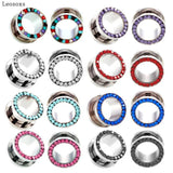Leosoxs 2pc Stainless Steel Ear Expander Puncture Body Jewelry Hot