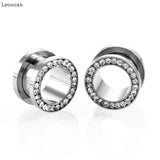 Leosoxs 2pc Stainless Steel Ear Expander Puncture Body Jewelry Hot