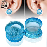 Luminous Glass Saddle Ear Plugs Jellyfish Inner Tooth Auricle Screw Ear Plug Pie