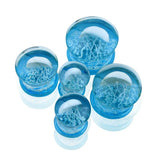 Luminous Glass Saddle Ear Plugs Jellyfish Inner Tooth Auricle Screw Ear Plug Pie