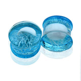 Luminous Glass Saddle Ear Plugs Jellyfish Inner Tooth Auricle Screw Ear Plug Pie