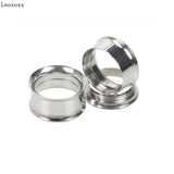 Leosoxs 2pcs Ear Tunnels Plugs Expander Screw Ear Gauges Piercing Ring