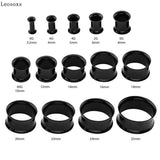 Leosoxs 2pcs Ear Tunnels Plugs Expander Screw Ear Gauges Piercing Ring