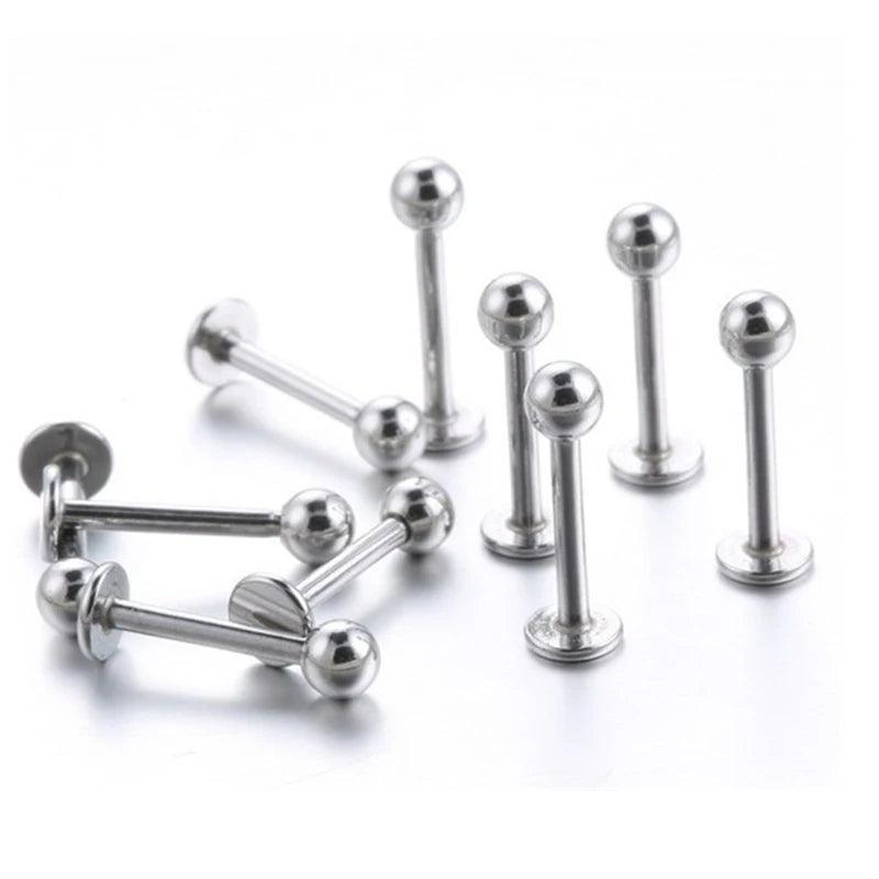 Stainless Steel 3mm Ball Lip Stud Labret Ring Ear Piercing Jewelry