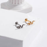 Titanium Zircon Lip Piercing Labret Cartilage Earrings