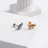 Titanium Zircon Lip Piercing Labret Cartilage Earrings