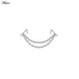 Miqiao Stainless Steel Double-layer Nose Chain Nose Nail Nose Ring