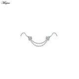 Miqiao Stainless Steel Double-layer Nose Chain Nose Nail Nose Ring