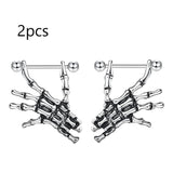 2PCS Skull Steel Nipple Shield Nipple Barbells