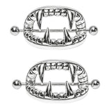2PCS Skull Steel Nipple Shield Nipple Barbells