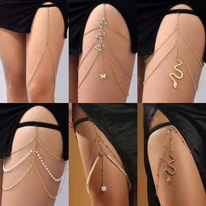 Creative Long Elastic Snake Pendants Leg Chain Body Jewelry Accessories