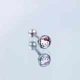 14G Tongue Ring Stainless Steel Barbell Jewelry External Thread