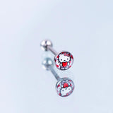 14G Tongue Ring Stainless Steel Barbell Jewelry External Thread