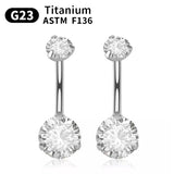 Titanium Zircon Belly Button Ring Body Jewelry