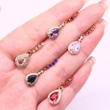 Colorful Dangle Nose Ring Stainless Steel Piercing Jewelry