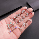 Stainless Steel Zircon Nipple Ring Piercing Jewelry
