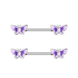 Stainless Steel Zircon Nipple Ring Piercing Jewelry
