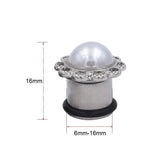 Starbeauty 6-16mm Pearl Ear Plugs Flesh Tunnel Stainless Steel Body Piercing