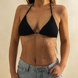 Vintage Boho Rhinestone Body Chain Jewelry For Women