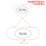 Vintage Boho Rhinestone Body Chain Jewelry For Women