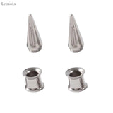 Leosoxs Stainless Steel Ear Plug Taper Tunnel Gauges 2 In 1 Ear Expander