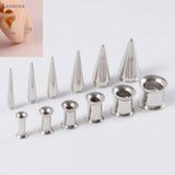Leosoxs Stainless Steel Ear Plug Taper Tunnel Gauges 2 In 1 Ear Expander